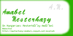 amabel mesterhazy business card